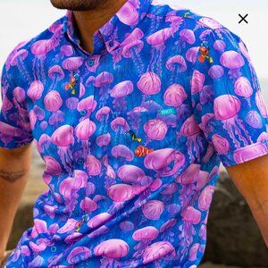 RSVLTS Short Sleeve Finding Nemo Disney Jellyfish Large Shirt